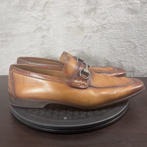 Magnanni Mens Size 11M Rafa II Cognac Slip On Leather Loafer Dress Shoes - Picture 1 of 10